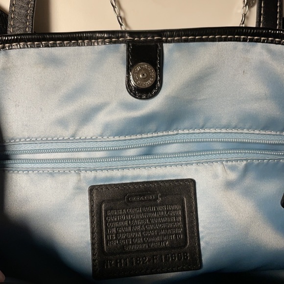 Coach Signature Stitched Patent Leather Logo Bag - Picture 6 of 17